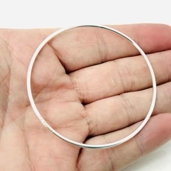 Tiffany & Co Wire Bangle Stacking Bracelet in Sterling Silver AUTHENTIC - Picture 2 of 6